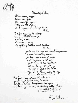 I'm Losing You Framed Limited Edition Hand Written Lyrics For